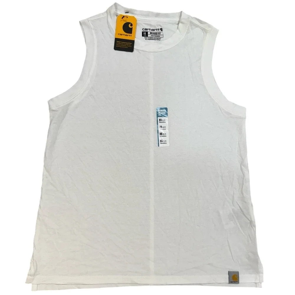 Carhartt Women's‎ Relaxed Fit Sleeveless Tank White XS